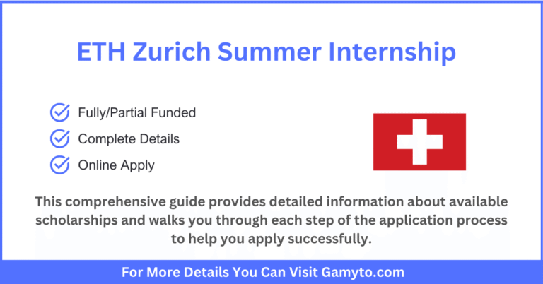 ETH Zurich Summer Internship