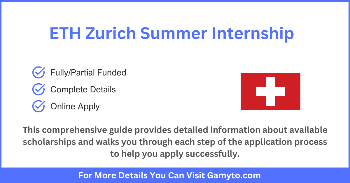 ETH Zurich Summer Internship