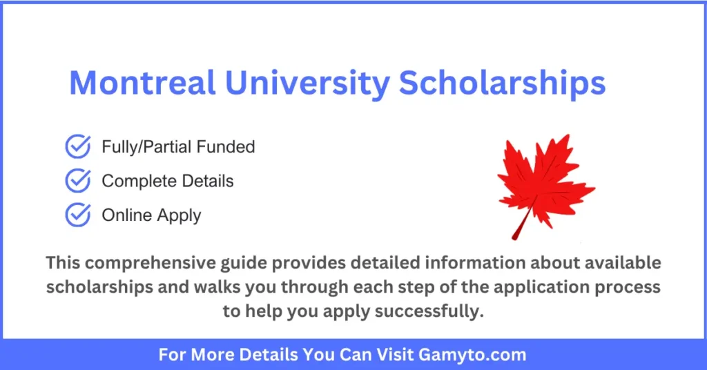 Montreal University Scholarships In Canada