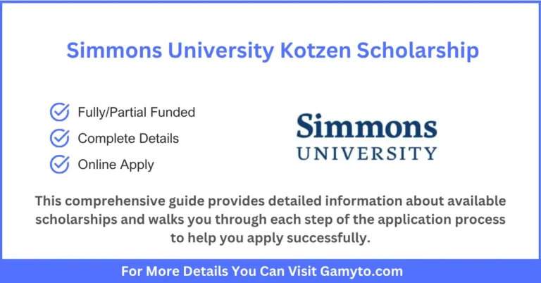 Simmons University Kotzen Scholarship