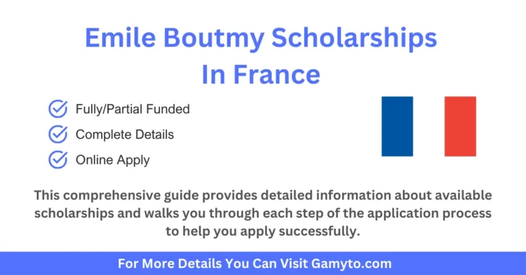 Emile Boutmy Scholarships