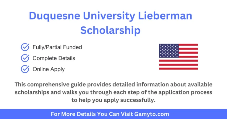 Duquesne University Libermann Scholarship