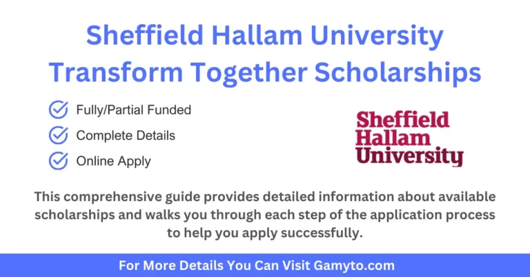 Sheffield Hallam University Transform Together Scholarships