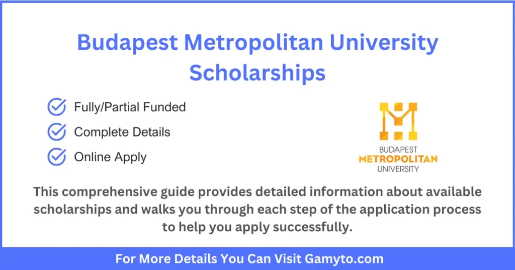 Budapest Metropolitan University Scholarships