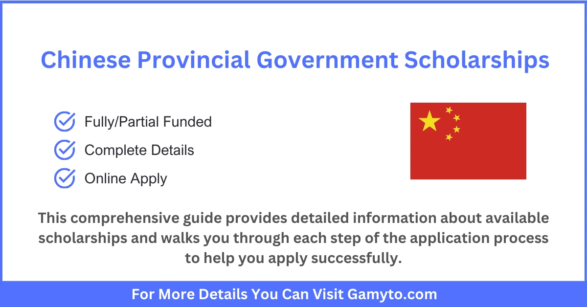 Chinese Provincial Government Scholarships